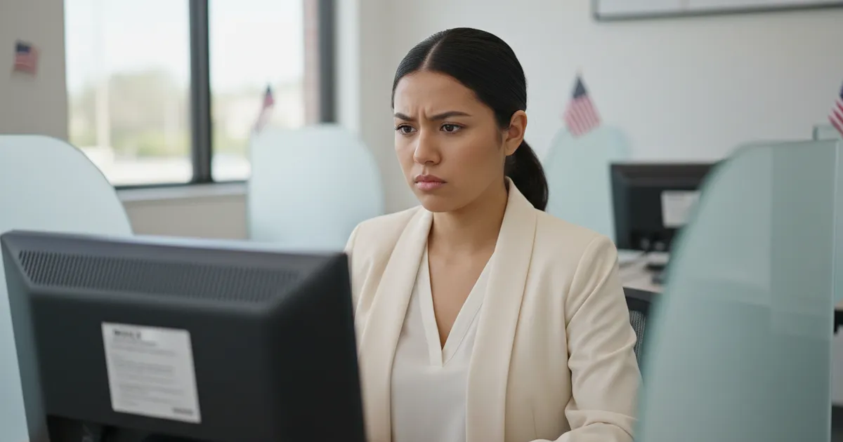 Estudiante de enfermería realizando el examen NCLEX para practicar en Estados Unidos