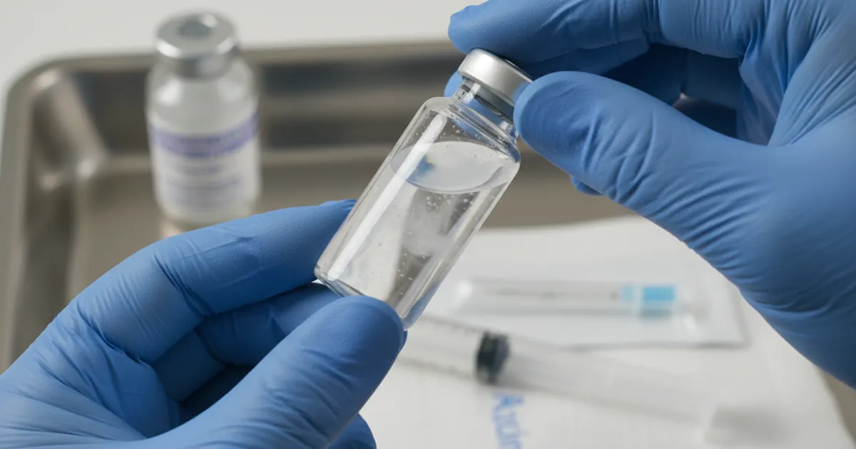 Dilución efectiva del medicamento en vial para aplicación intramuscular segura