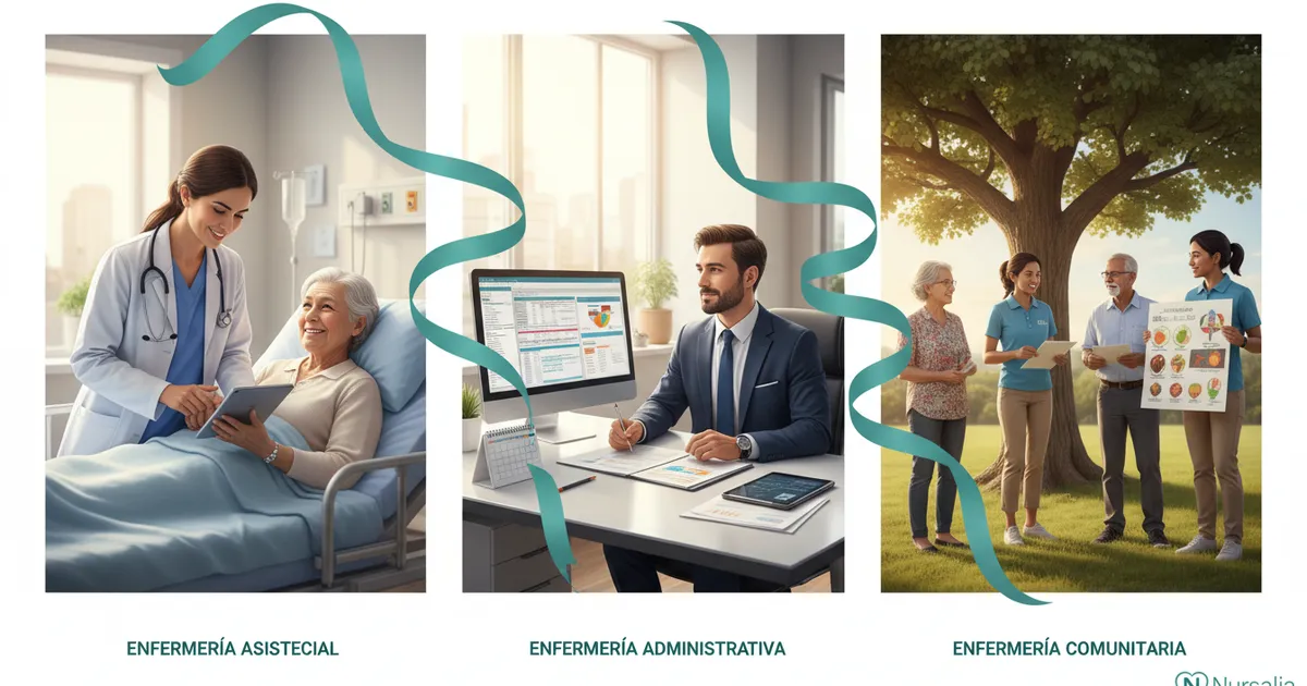 Diferencias entre enfermería asistencial, administrativa y comunitaria