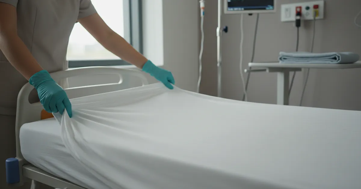 Técnica de tendido de cama hospitalaria desocupada en enfermería paso a paso