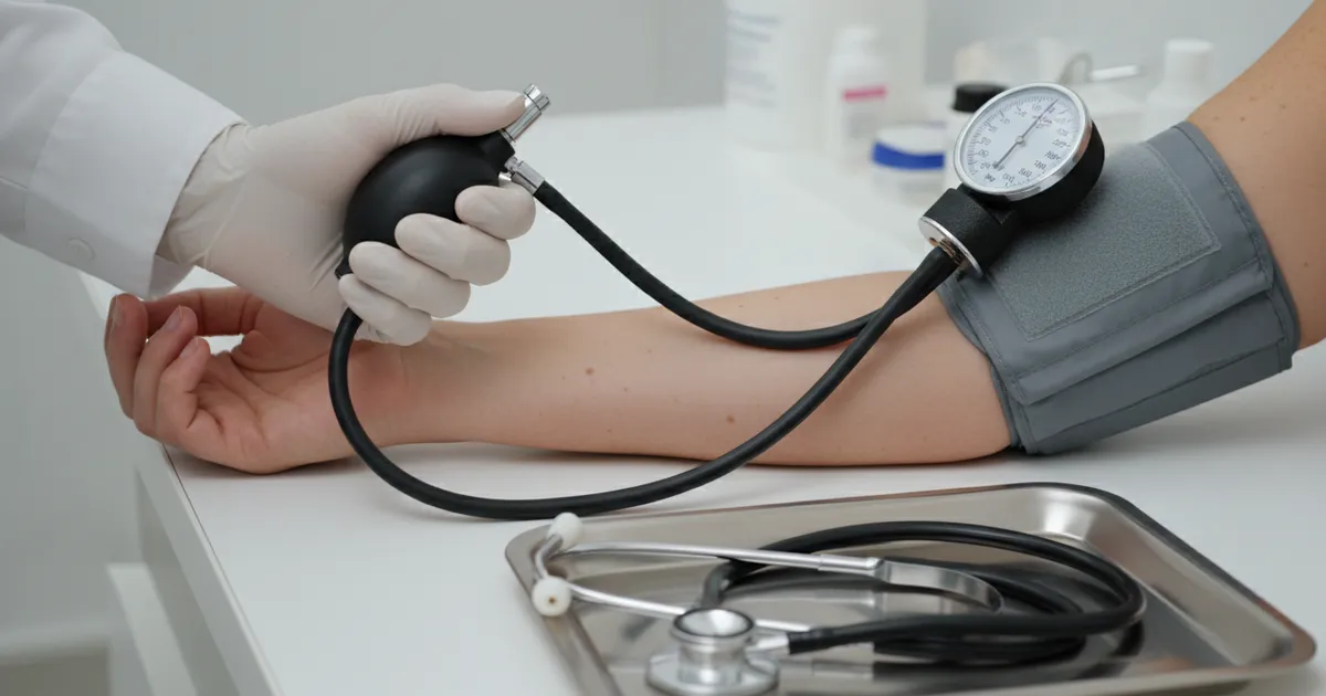 Técnica profesional para inflar el manguito al medir la presión arterial exactamente